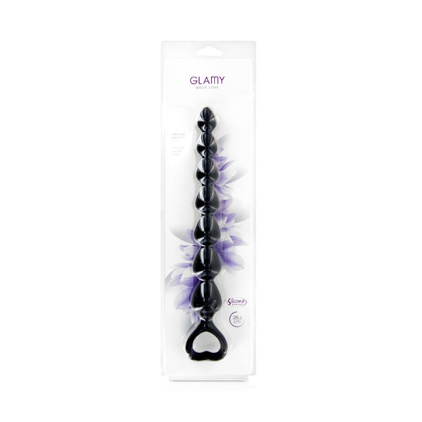 Chapelet plug anal noir 27cm 